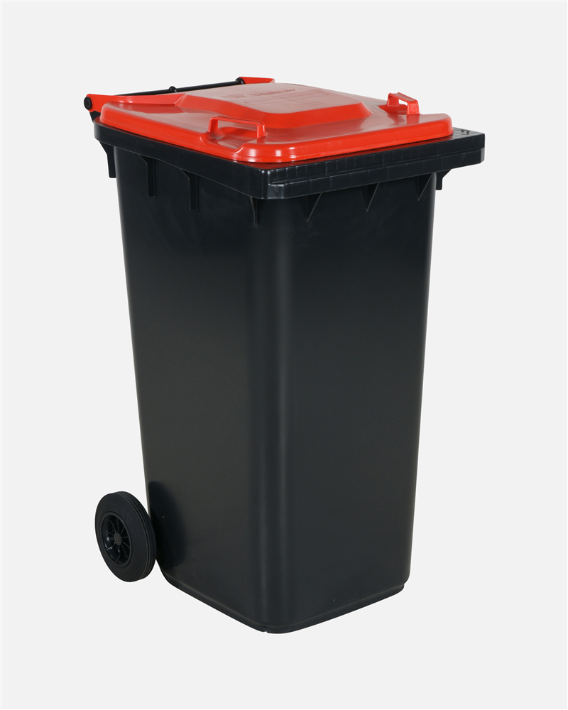 Thùng Rác 240 Lít Nắp Đỏ