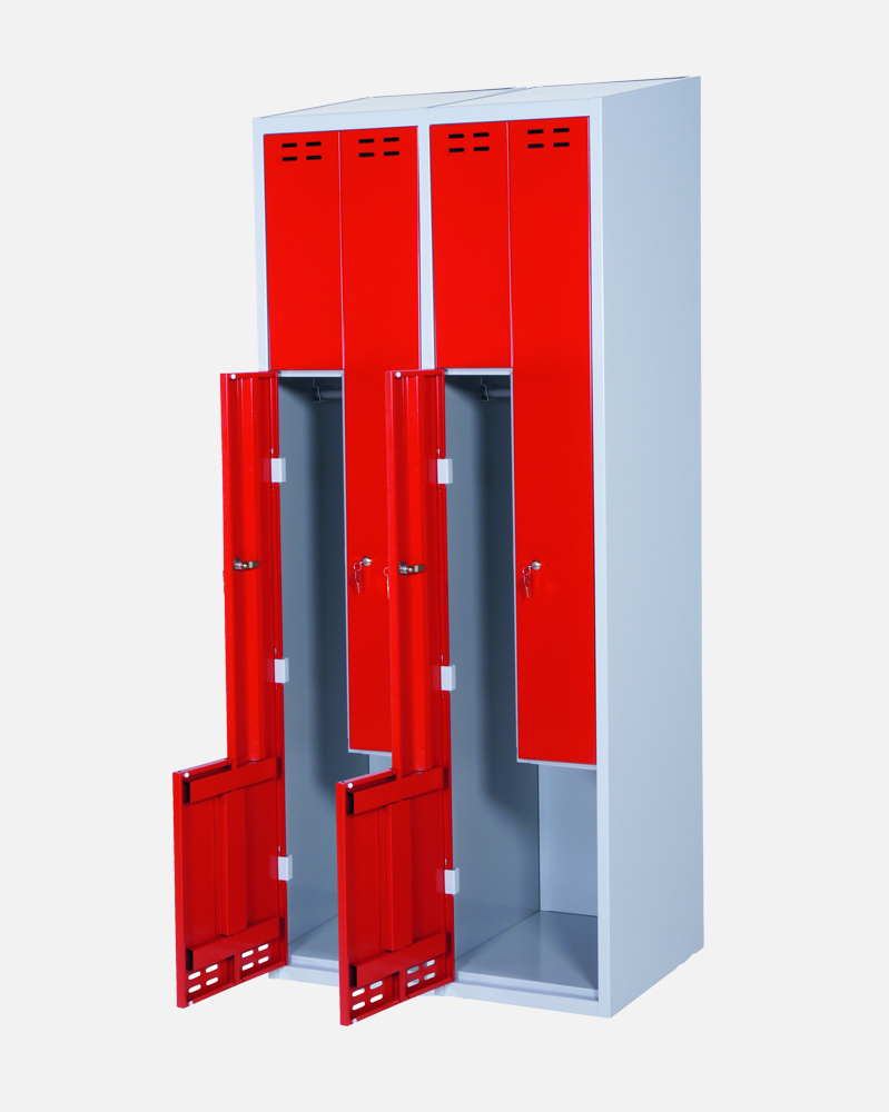 Clothing Cabinet, Red/Grey 4 d/Z-Model