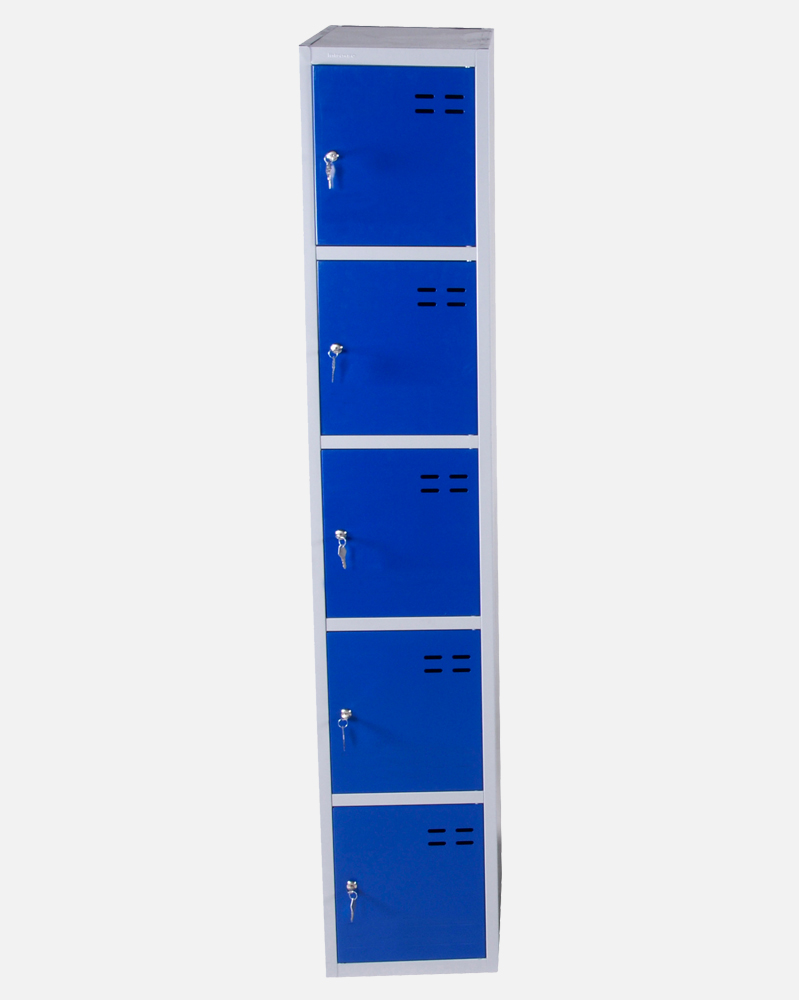 Storage Locker, Blue/Grey 5 Compartments