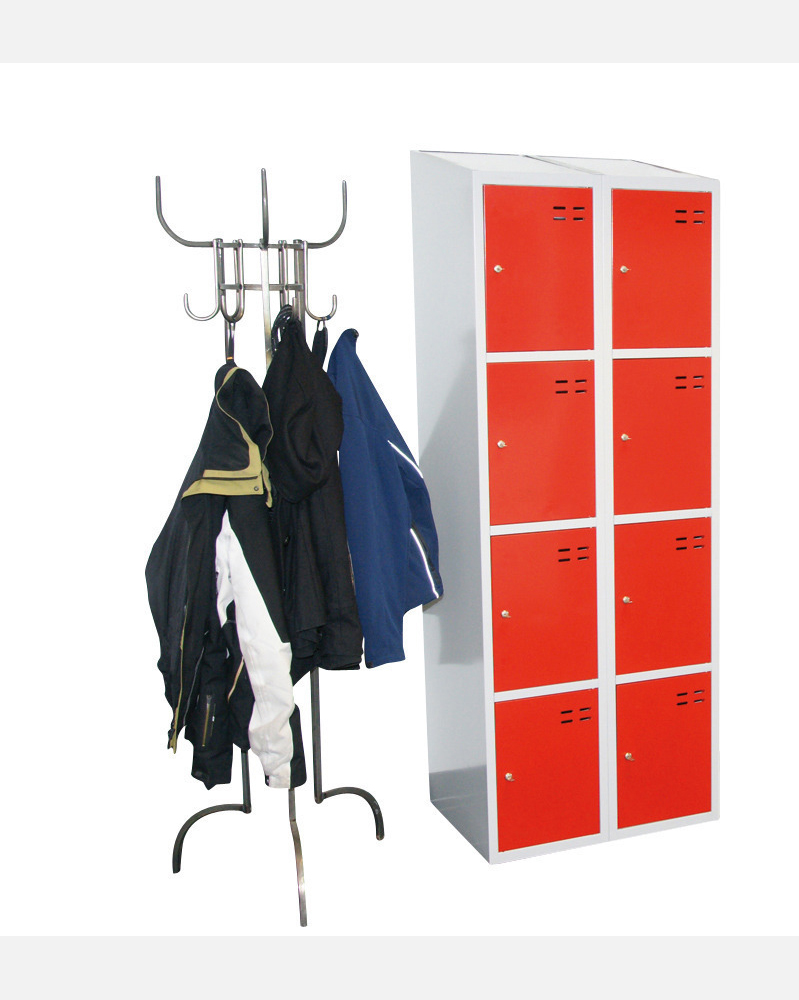 Storage Locker, Red/Grey 8 Compartments