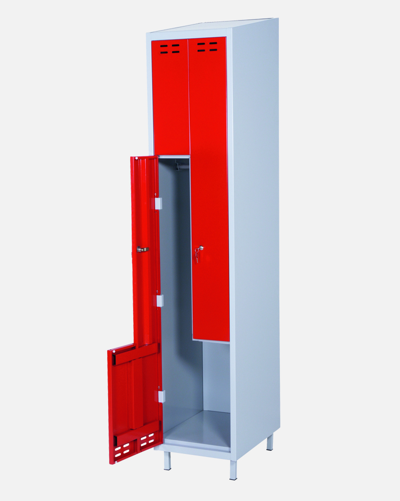 Clothing Cabinet, Red/Grey 2 d/Z-Model