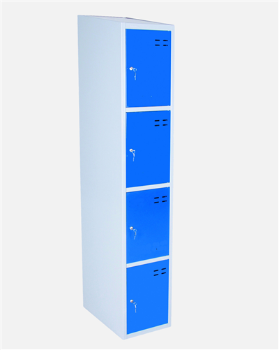 Storage Locker, Blue/Grey 4 Compartments
