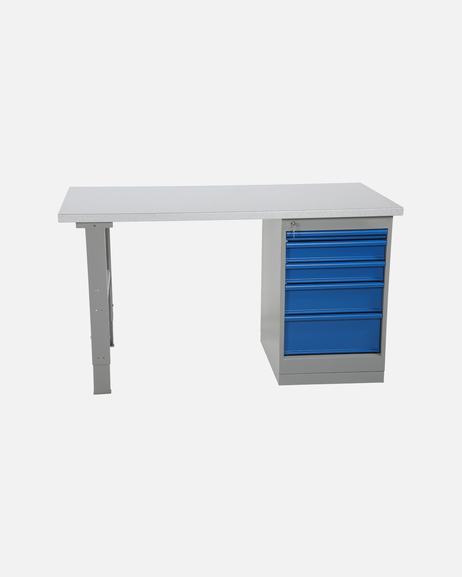 Worktable With Drawer Unit 5 Drawers 1600 mm Steel