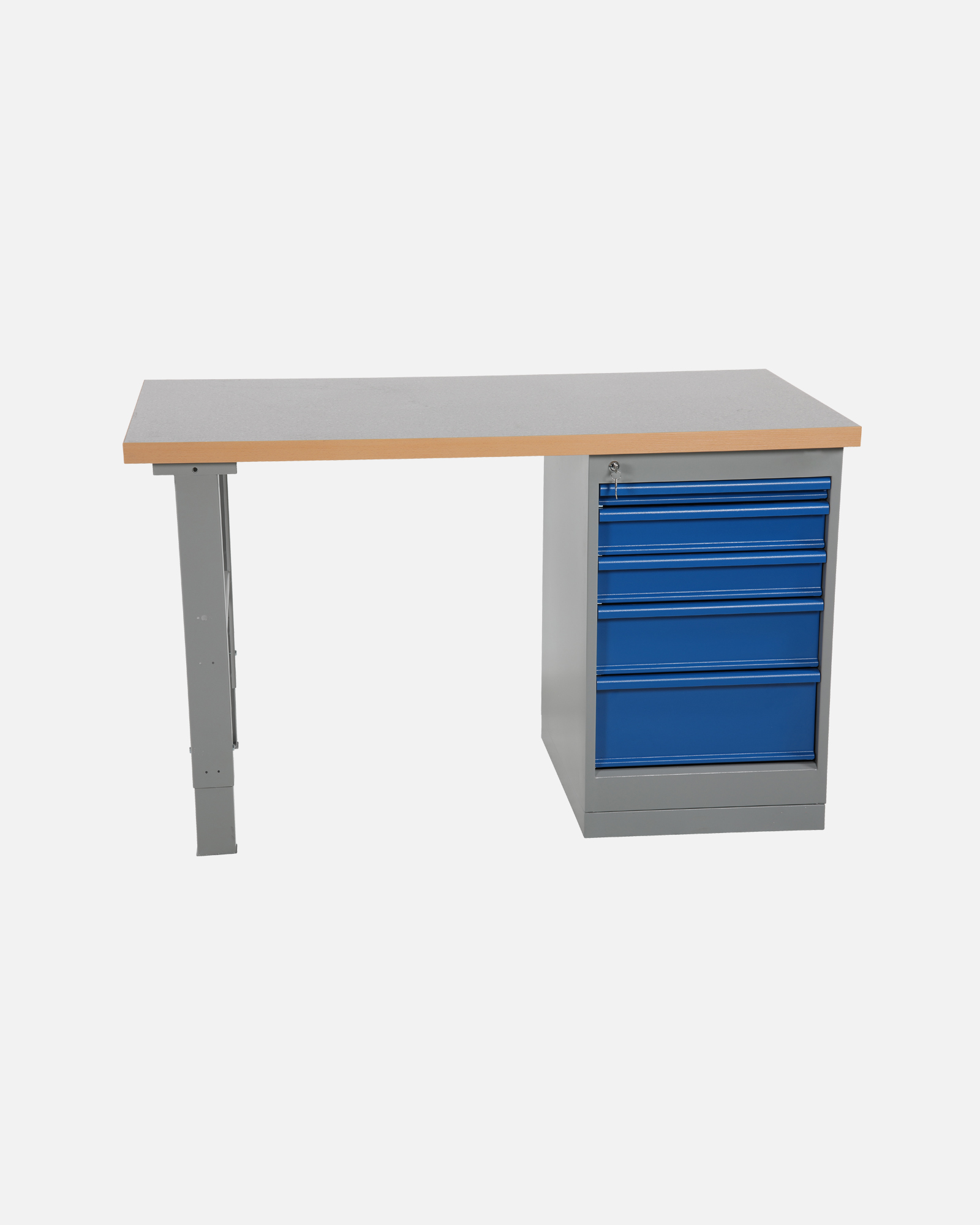 Worktable With Drawer Unit 5 Drawers 1600 mm Vinyl