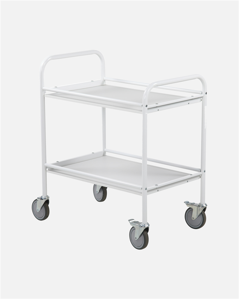 Xe Đẩy Hàng 2 Tầng Trắng 510x710