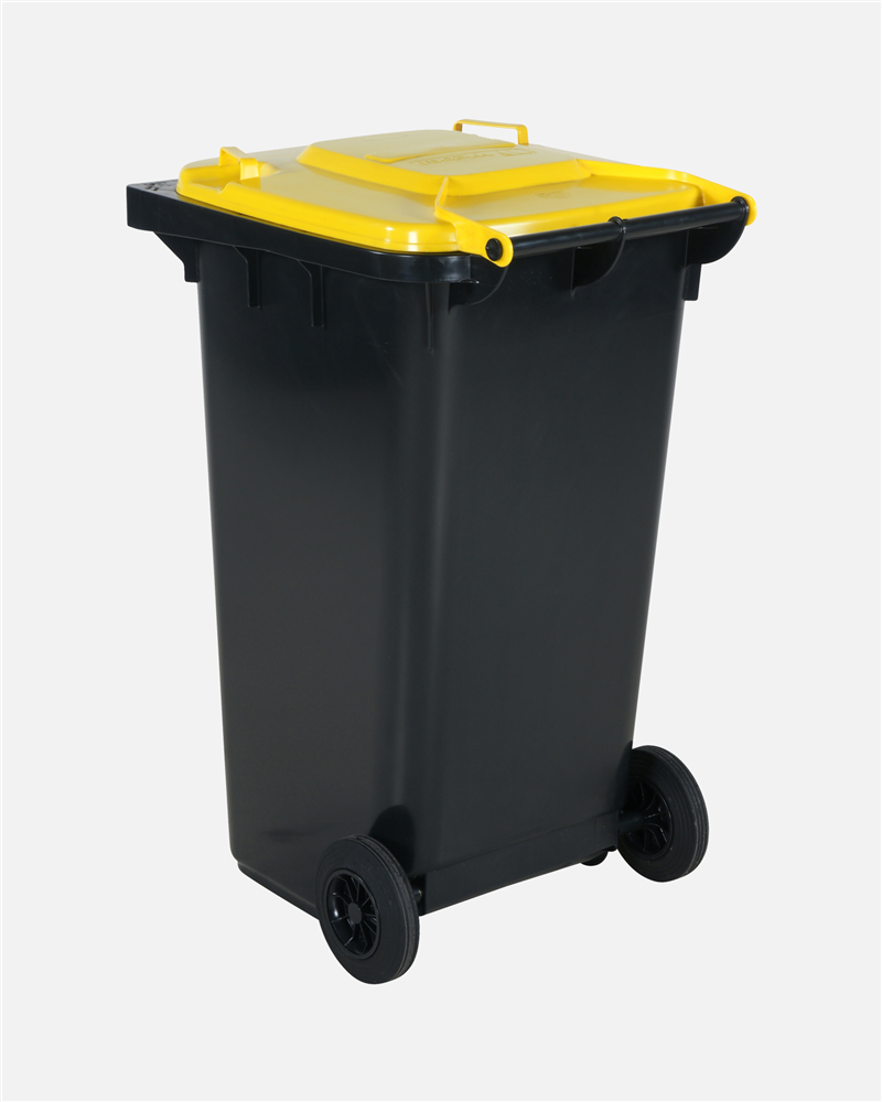 Thùng Rác 240 Lít Nắp Vàng